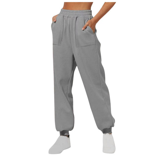 Damen lässige Freizeithose mit hohem Bund R&B
