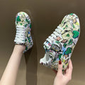 Damen Sneakers im bunten Comic-Design mit rutschfester Sohle R&B