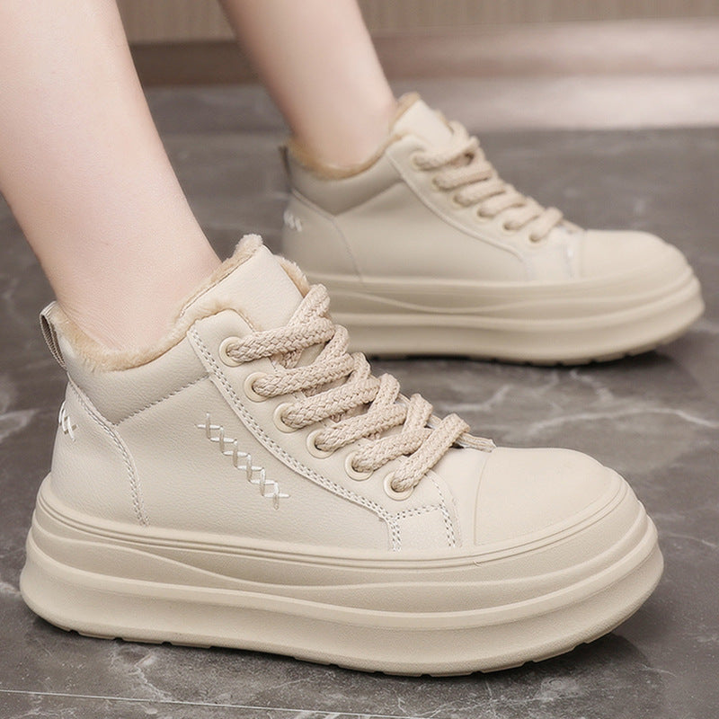 Damen High-Top Sneakers mit warmem Fleece-Innenfutter und rutschfester Laufsohle R&B