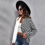 Damen Blazer mit asymmetrischem Karomuster und elegantem Schnitt R&B