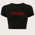 Damen Crop-Oberteil mit humorvollem Statementdruck R&B