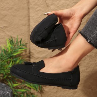 Damen Stilvolle und komfortable Ballerinas mit großem Schleifendetail R&B