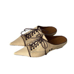 Damen elegante Schnürschuhe mit spitzem Schuhdesign und feinem Leder R&B