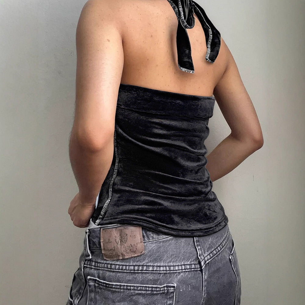 Damen trendiges Bustier-Top mit Spitzenakzenten und verspieltem Design R&B