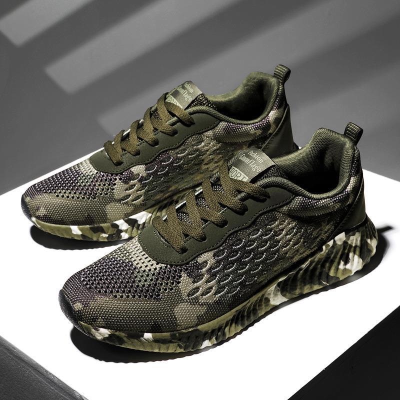Damen Sportliche Sneaker im Camouflage-Design mit rutschfester Sohle