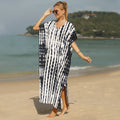 Damen luftiger Strandkaftan mit asymmetrischem Schnitt R&B