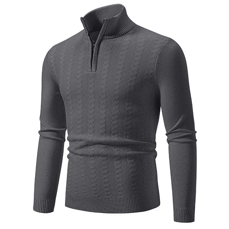 Herren modischer Rollkragenpullover mit elegantem Strukturmuster R&B