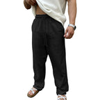 Herren Bequeme Leinenfreizeithose mit elastischem Bund und praktischen Seitentaschen R&B