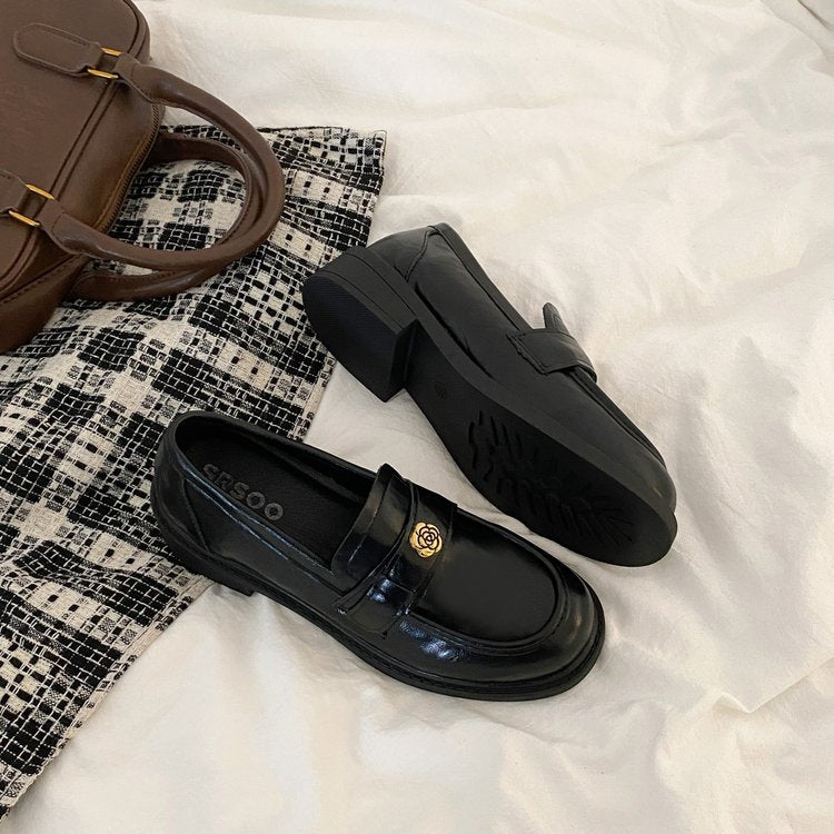 Damen elegante Mokassins mit dekorativer Schnalle R&B