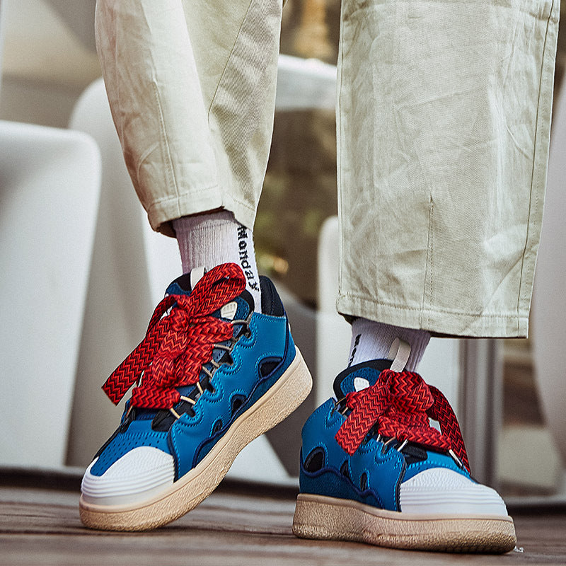 Damen Sportliche Freizeitsneaker mit bunten Schnürsenkeln und dämpfender Sohle R&B