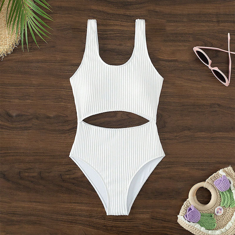 Damen Einteiliger Badeanzug mit stylischem Cut-Out-Design R&B