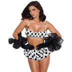 Damen Buntes Bikini Set mit Rüschen und Glamour-Details R&B