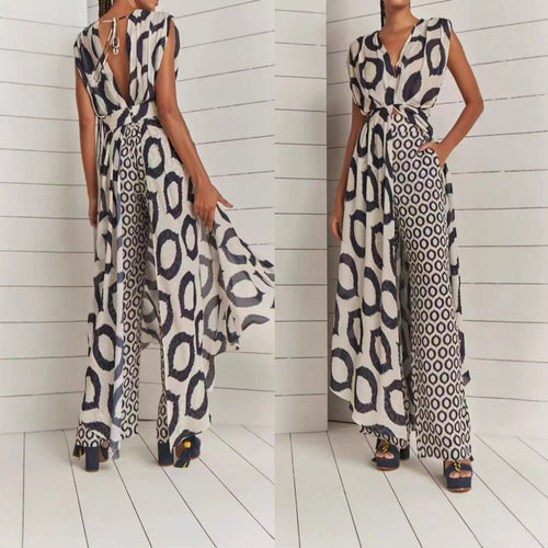 Damen Maxikleid mit raffiniertem Wickeldesign und Taschen R&B