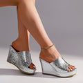Damen Wedge-Pantoletten mit geflochtenem Obermaterial R&B