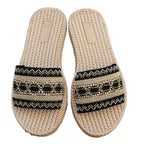 Damen modische Strandsandalen mit bunten Stickereien und ergonomischer Sohle R&B