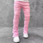 Damen Skinny Jeans mit fransigen Details R&B