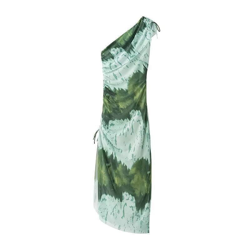 Damen One-Shoulder Kleid mit raffinierten Rüschendetails R&B