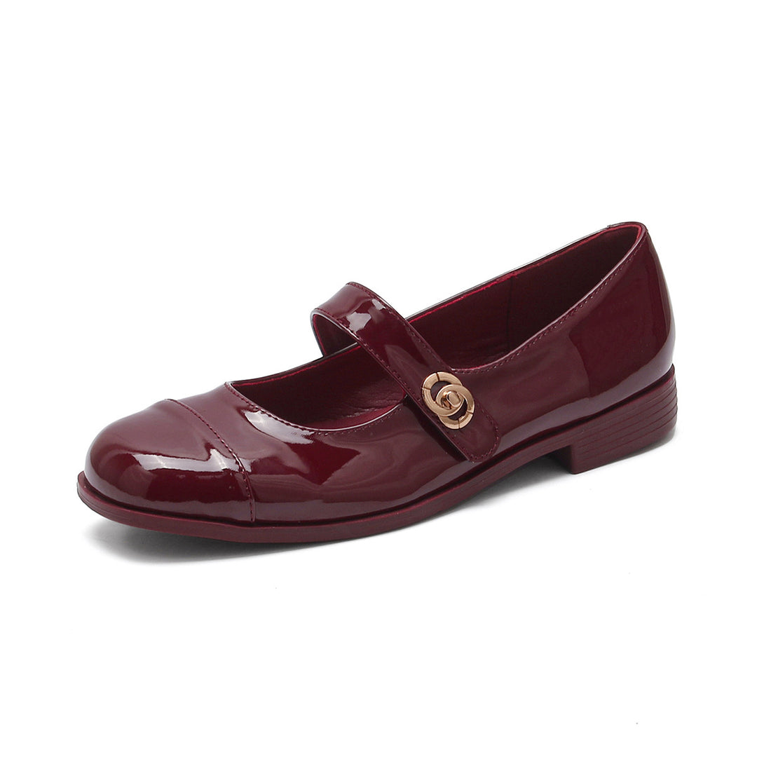 Damen Mary-Jane Pumps mit edlem Lackfinish und modischem Riemen R&B