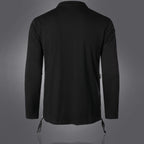 Herren Modisches Langarmshirt mit Asymmetrischem Design und Praktischer Brusttasche