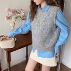 Damen Strickpullover mit floralem Muster R&B
