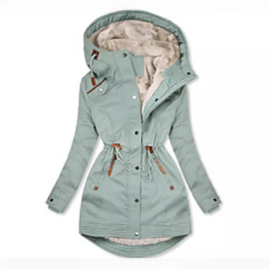 Damen Wintersaison Parka mit warmer Fleece-Fütterung R&B