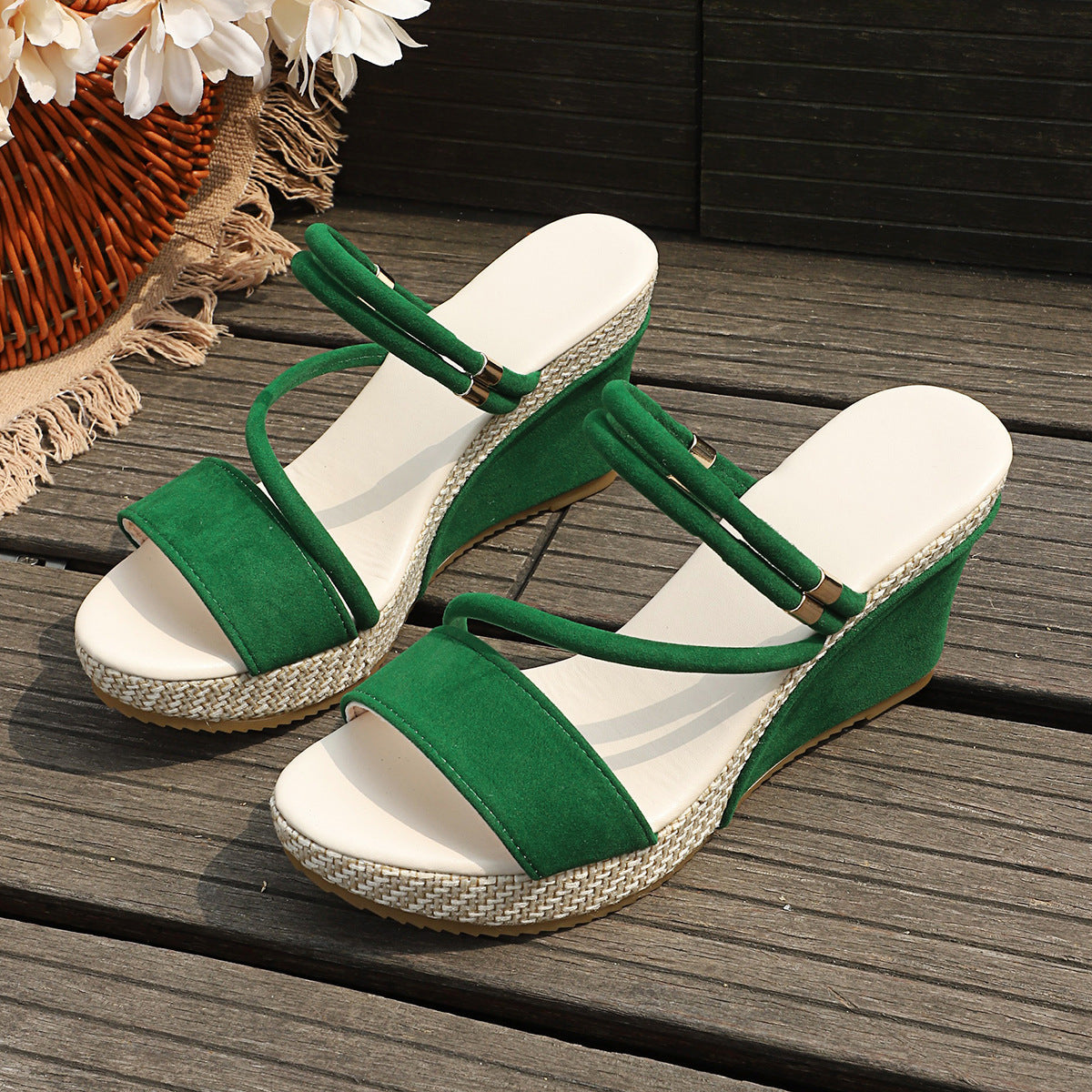Damen Wedge-Sandaletten mit modischem Riemendesign und komfortabler Fußbettung R&B