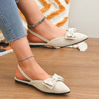 Damen Slingback-Mokassins mit dekorativem Schleifen-Detail R&B