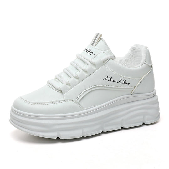 Damen Sportliche Plateau Sneakers mit atmungsaktiver Oberflächenstruktur und dämpfender Laufsohle R&B