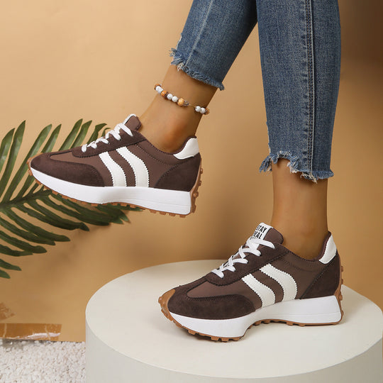 Damen sportliche Sneaker im Retro-Design mit atmungsaktiven Materialien R&B
