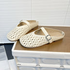 Damen Clogs mit modischem Durchbruchsdesign und verstellbarem Riemen R&B