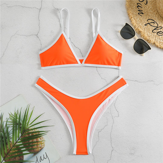 Damen Triangel-Bikini mit eleganter Naht und sportlichem Schnitt R&B