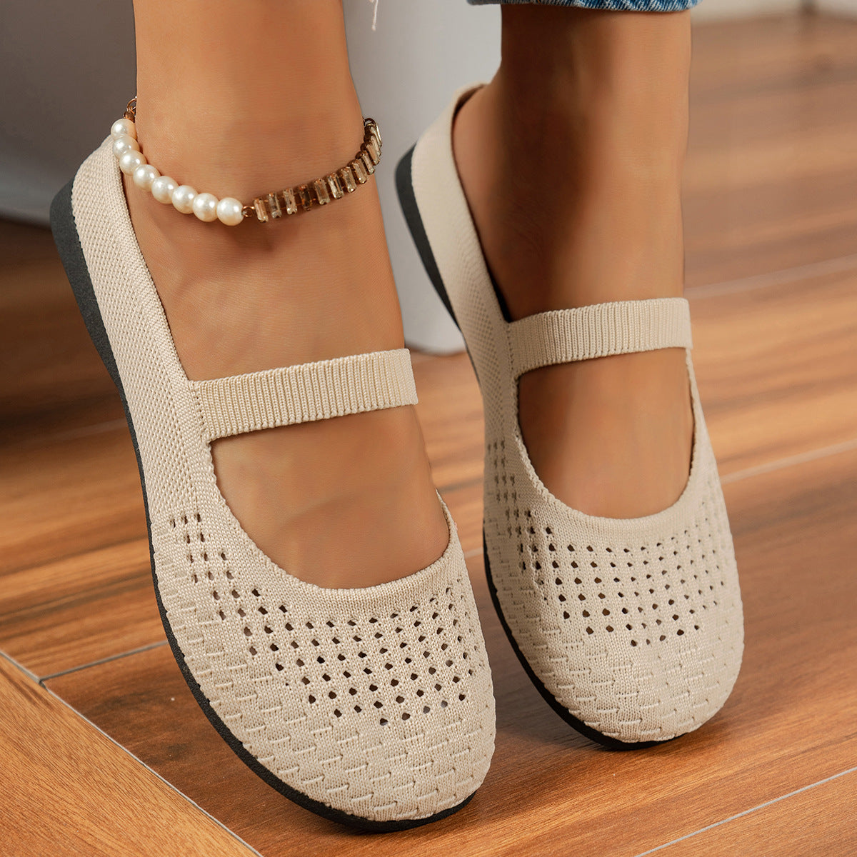 Damen Atmungsaktive Schuh mit elastischem Riemendesign R&B