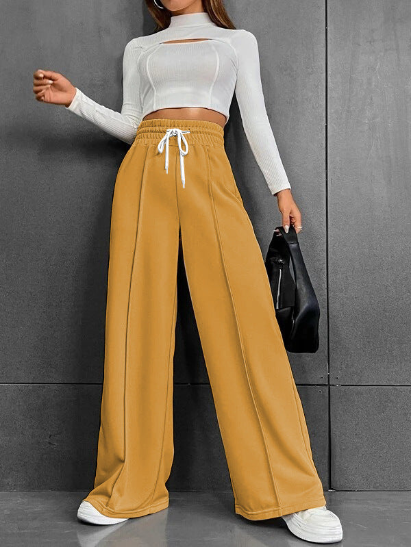 Damen weite Freizeit-Hose mit elastischem Bund und seitlichen Taschen R&B