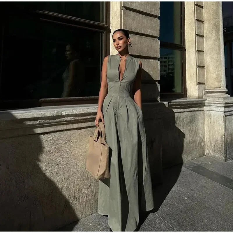 Damen Elegantes Freizeitkleid mit hochgeschlossenem Design und verstecktem Reißverschluss R&B