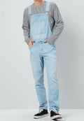 Herren Denim Latzhose im Vintage-Stil mit regulierbaren Trägern und praktischen Taschen