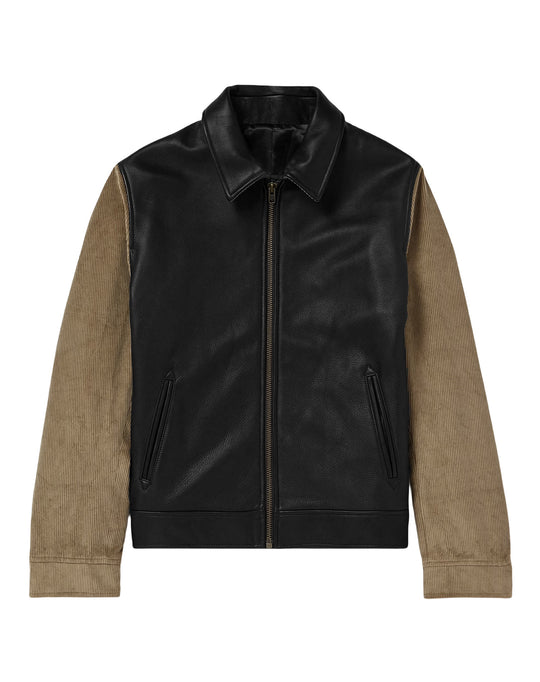 Herren modische jacke mit Kord-Details und praktischen Reißverschlusstaschen R&B