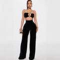 Damen Cut-Out Oberteil mit high-waisted Hose R&B