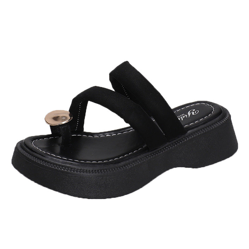 Damen Wedge-Sandaletten mit modischem Riemendesign und komfortabler Sohle R&B