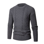 Herren Grobstrickpullover mit modischem Zopfmuster R&B