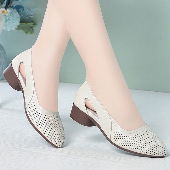 Damen Komfortable Ballerinas mit perforiertem Design und bequemer Sohle R&B