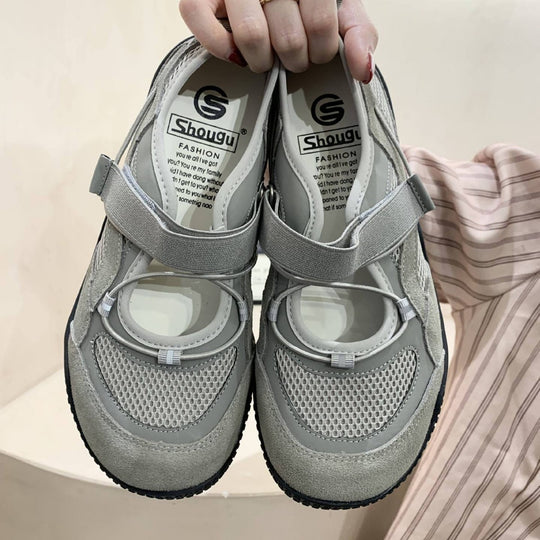 Damen Komfort-Sneaker mit atmungsaktivem Mesh-Obermaterial und innovativer Schnürtechnik R&B