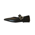Damen Elegante Slingback-Ballerinas aus hochwertigem Leder mit modischem Riemchen R&B