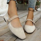 Damen Elegante und bequeme Ballerinas mit verstellbarem Riemen R&B