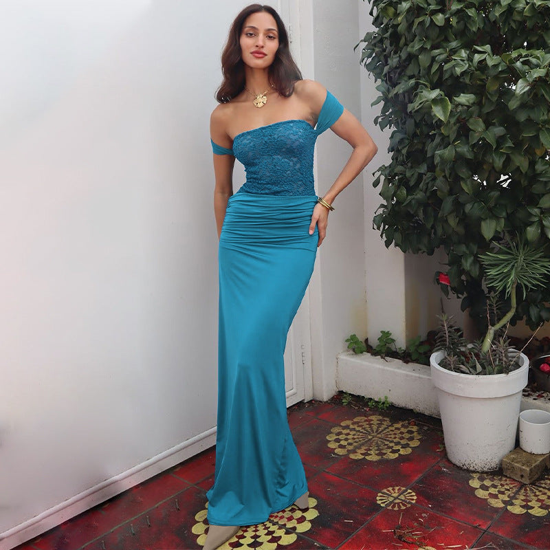 Damen Elegantes Abendkleid mit zauberhaften Spitzenakzenten und figurformendem Schnitt R&B