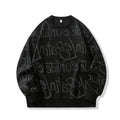 Herren Sweatshirt mit kreativem Motiv und weichem Innenfutter Hedi-Mode