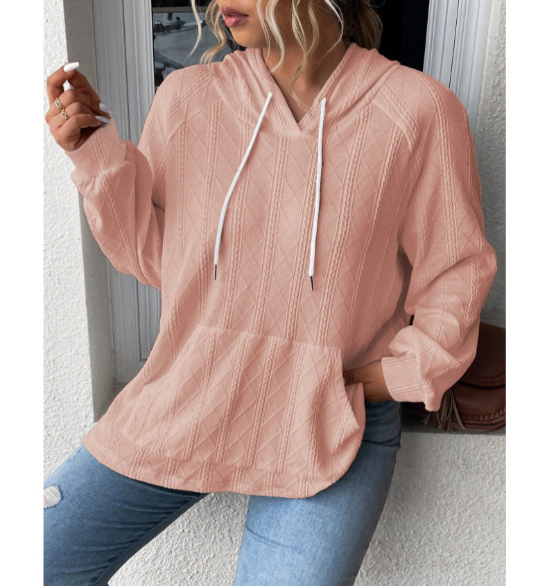 Damen Relaxed Fit Kapuzenpullover mit strukturiertem Design R&B