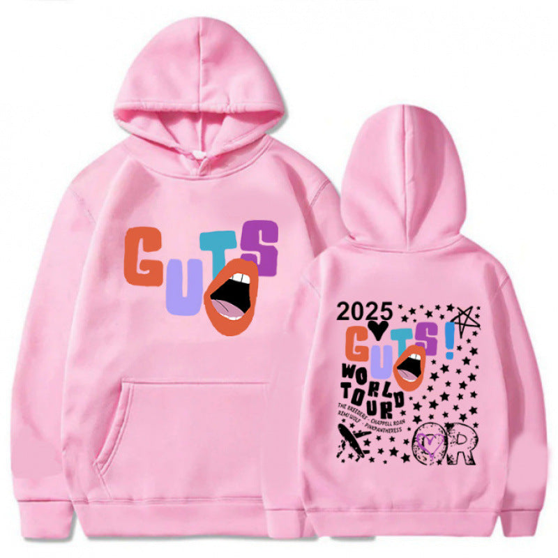 Damen Kapuzenpullover mit kreativen Grafikelementen und einzigartigem Tour-Print R&B