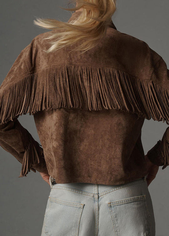 R&B | Charm Fransen Wildlederjacke
