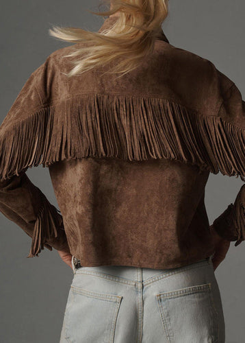 R&B | Charm Fransen Wildlederjacke