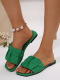 Damen Bequeme Slip-On Sandalen mit modischem Rüschen-Design R&B